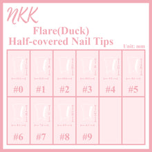 Load image into Gallery viewer, Flare (Duck) Half-Covered Nail Tips