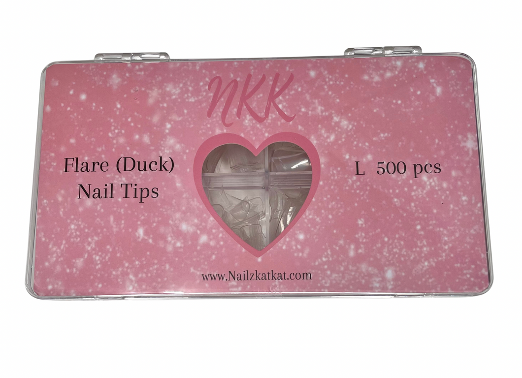 Flare (Duck) Half-Covered Nail Tips