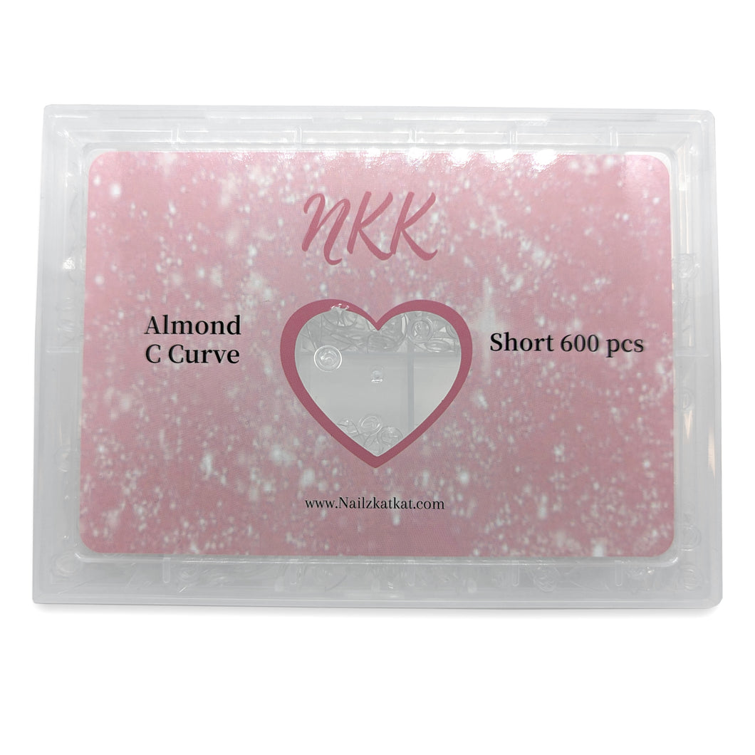 Almond C-Curve Short Half-Covered Nail Tips