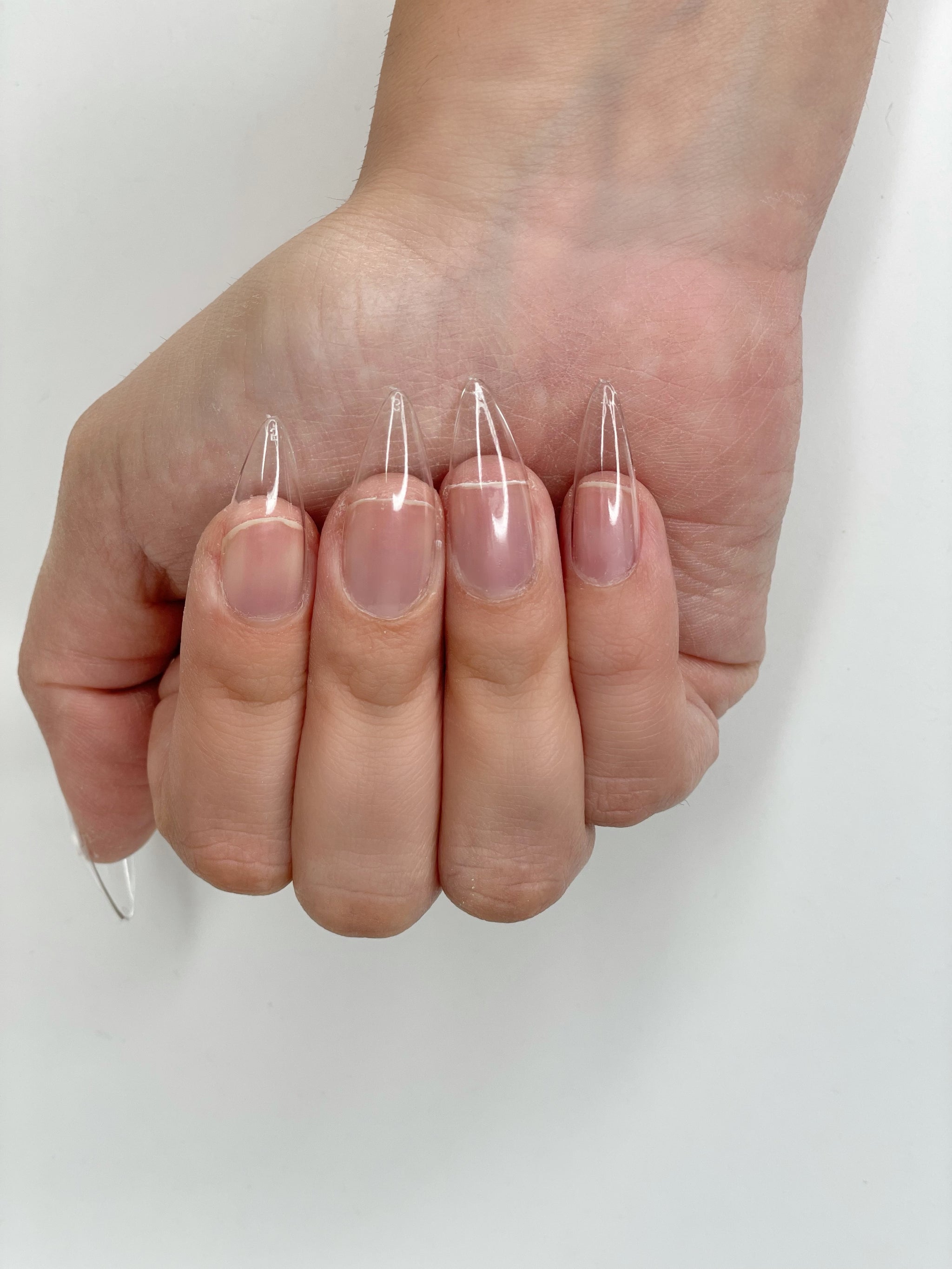 Modern Short Stiletto Nails That Shine